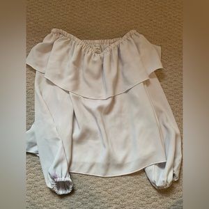 Wilfred Aritzia off-shoulder white long-sleeved blouse- size xxs